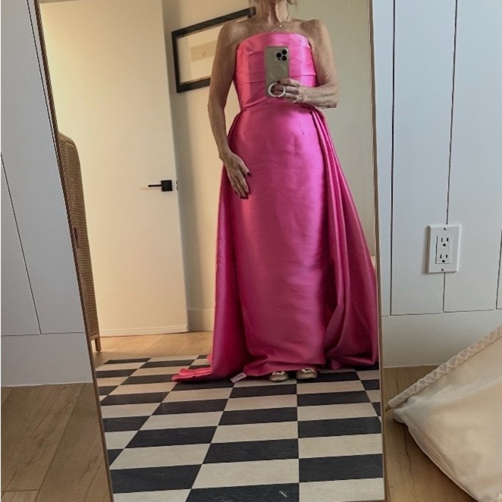 Solace London Strapless Fuchsia Dress - Picture 7 of 7